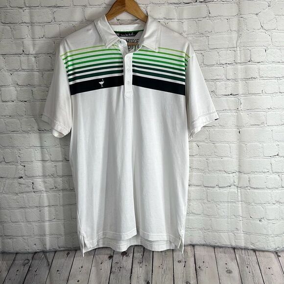 Travis Matthew Pima Cotton Chive Golf Polo Shirt Mens L Tech Performance LOOK - Picture 1 of 16